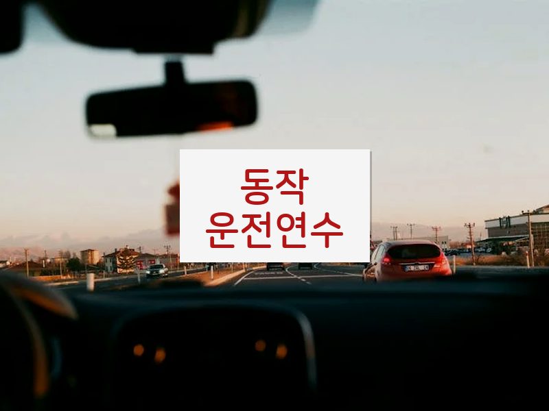 동작운전연수 후기