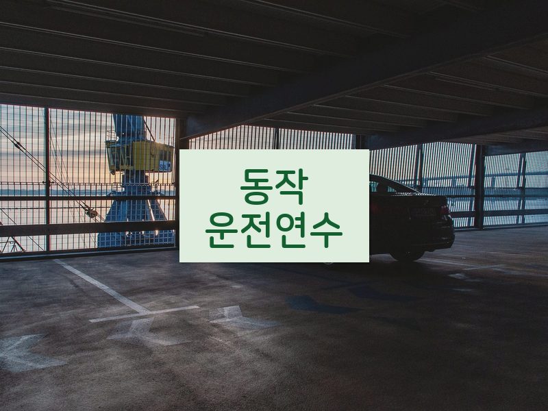 동작운전연수 후기