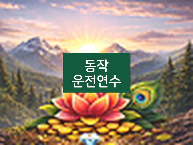 동작운전연수 후기