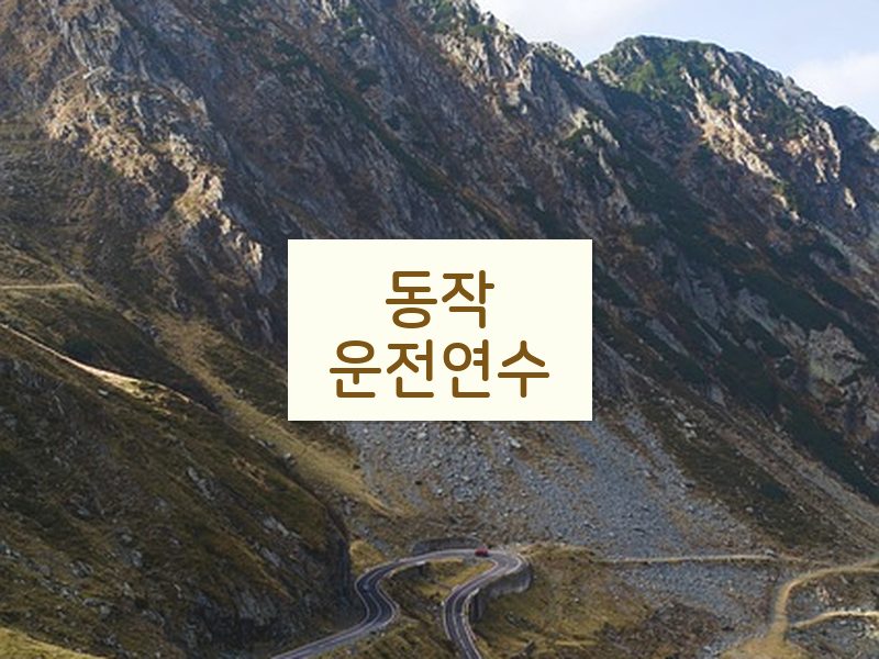 동작운전연수 후기