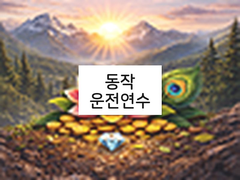 동작운전연수 후기