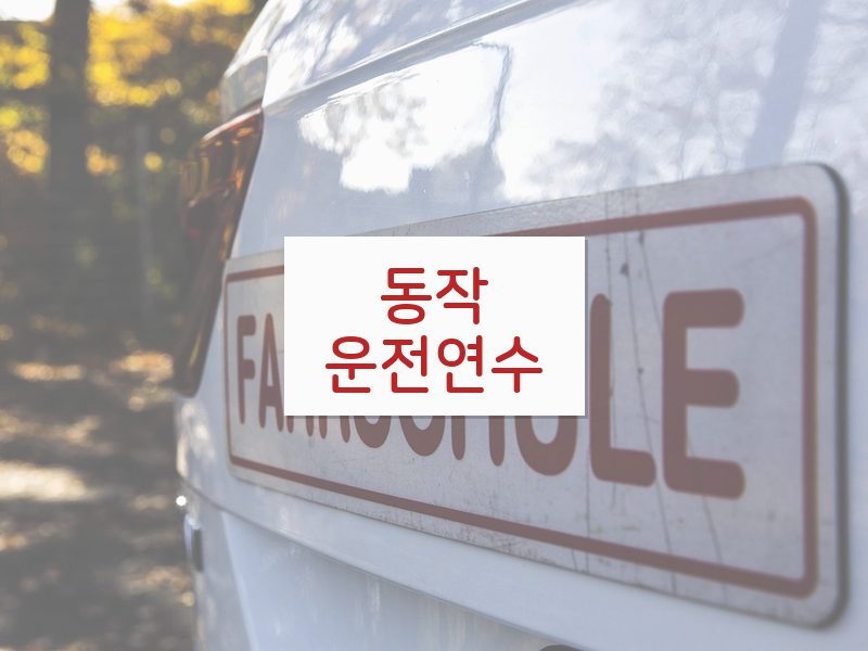 동작운전연수 후기
