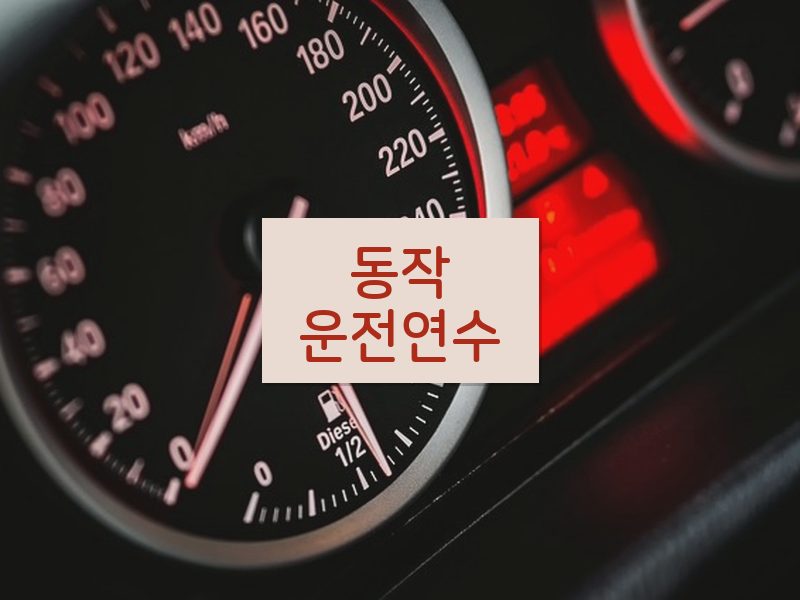 동작운전연수 후기