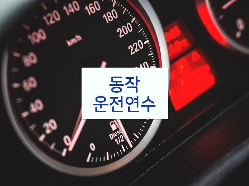 동작운전연수 후기