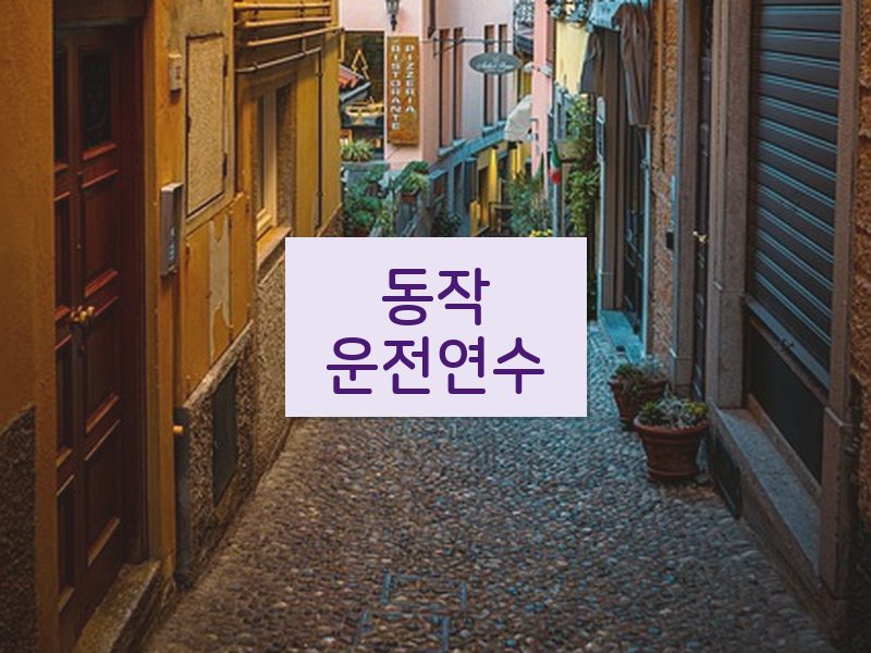 동작운전연수 후기