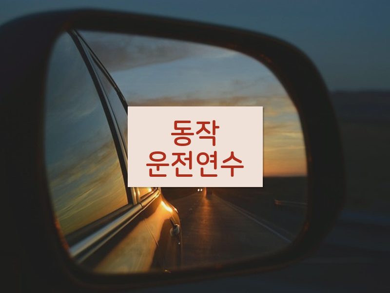 동작운전연수 후기