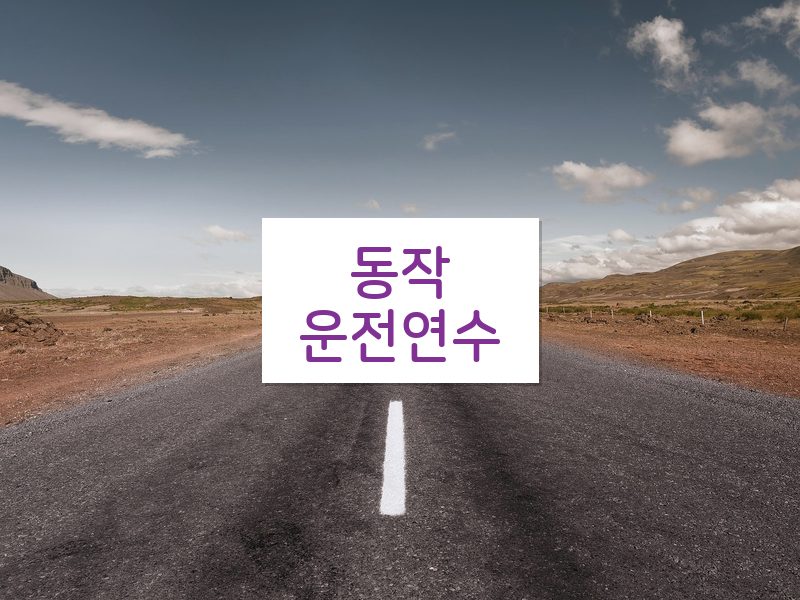 동작운전연수 후기