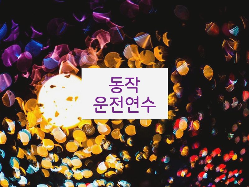 동작운전연수 후기