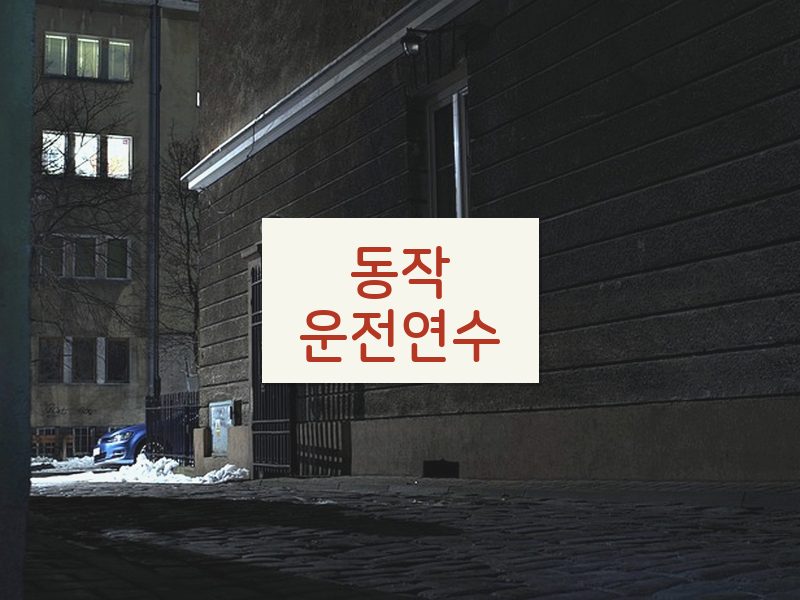 동작운전연수 후기