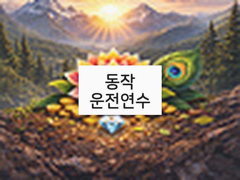 동작운전연수 후기