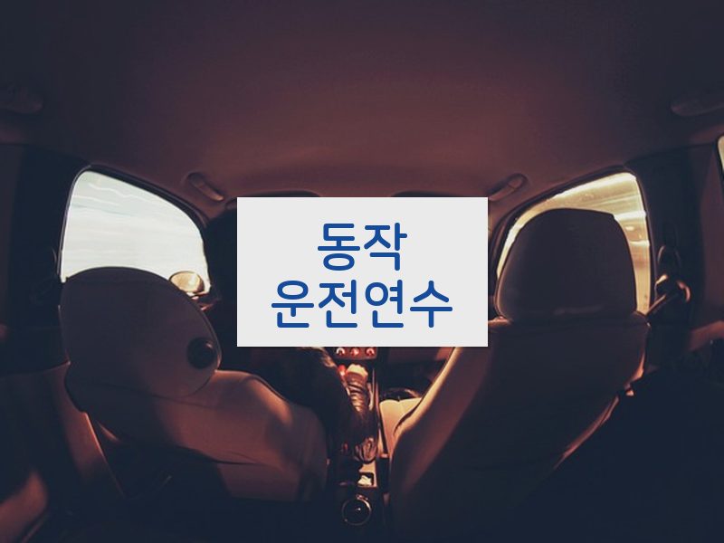동작운전연수 후기