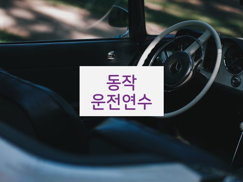 동작운전연수 후기
