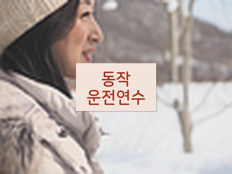 동작운전연수 후기