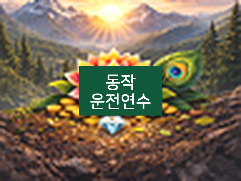 동작운전연수 후기