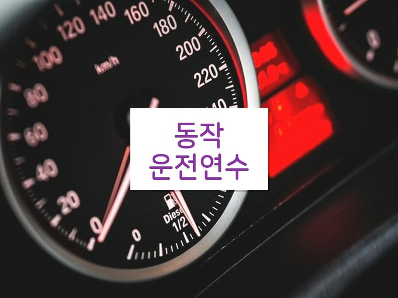 동작운전연수 후기
