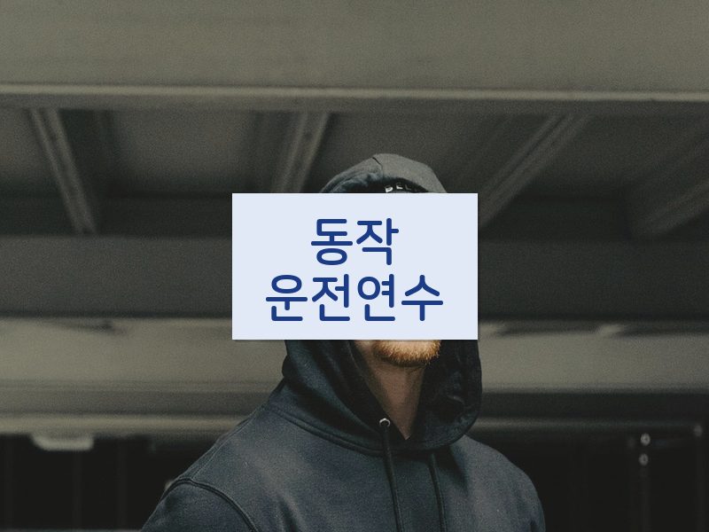 동작운전연수 후기