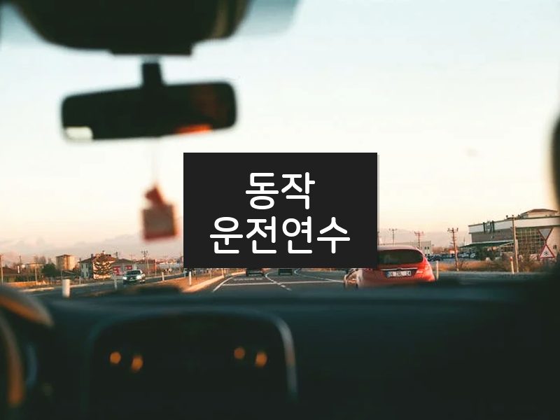 동작운전연수 후기
