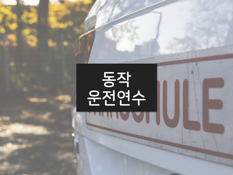 동작운전연수 후기