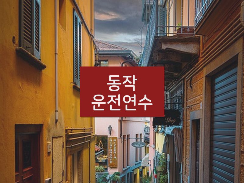 동작운전연수 후기