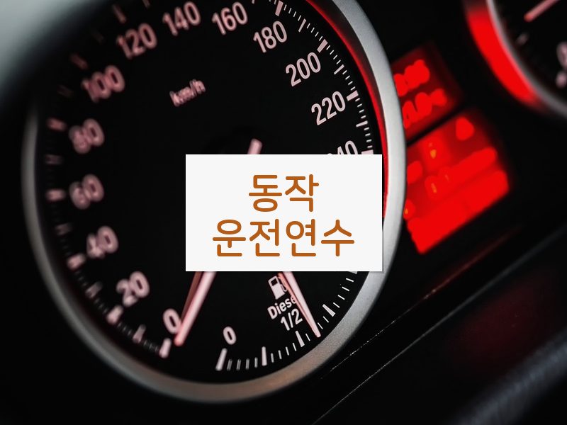 동작운전연수 후기