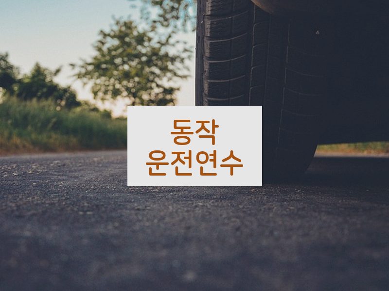 동작운전연수 후기