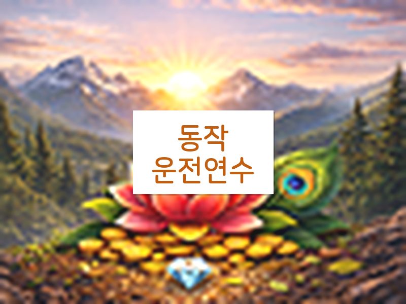 동작운전연수 후기