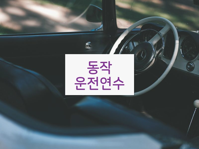 동작운전연수 후기