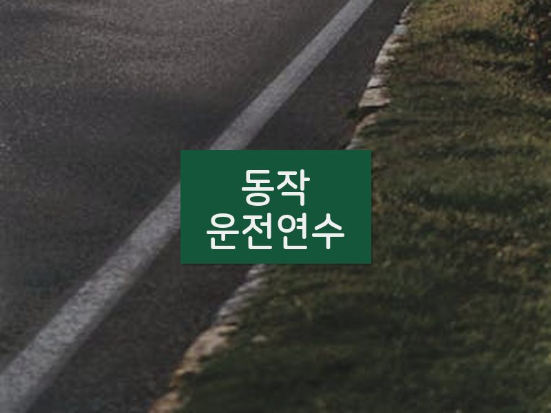 동작운전연수 후기