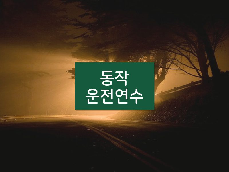 동작운전연수 후기