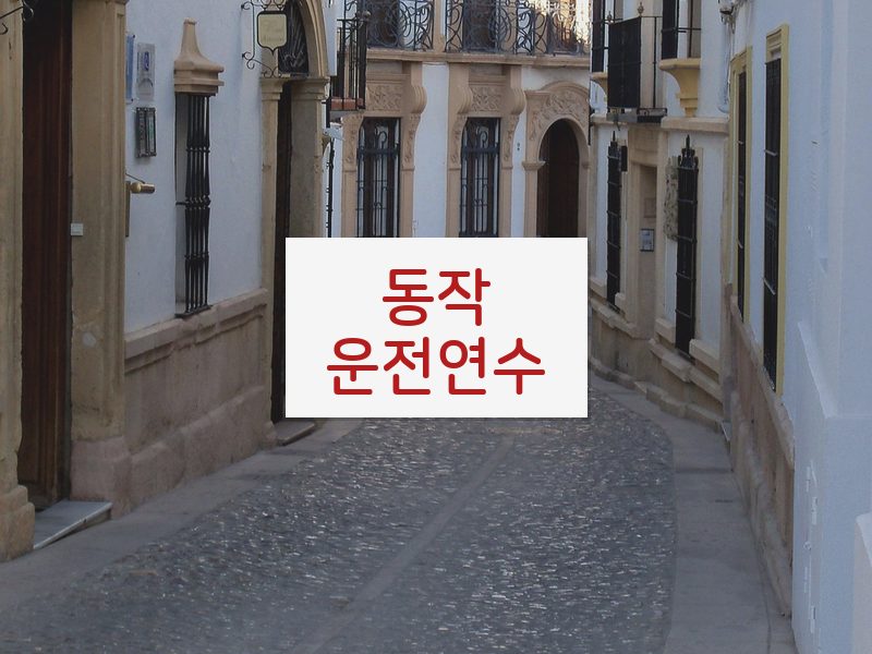 동작운전연수 후기