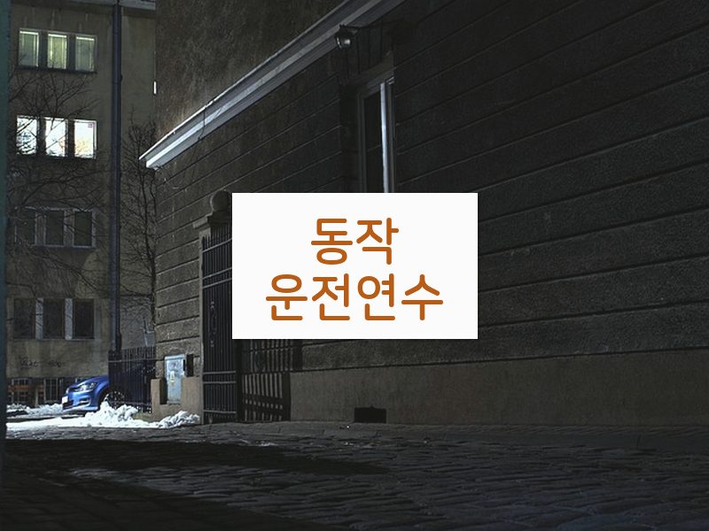 동작운전연수 후기