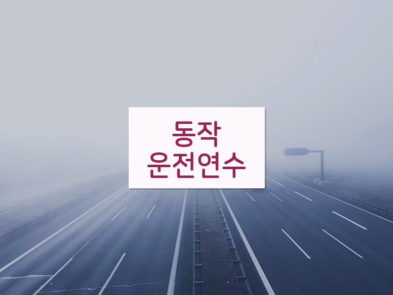 동작운전연수 후기