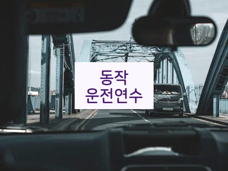 동작운전연수 후기