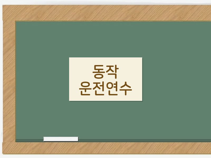 동작운전연수 후기