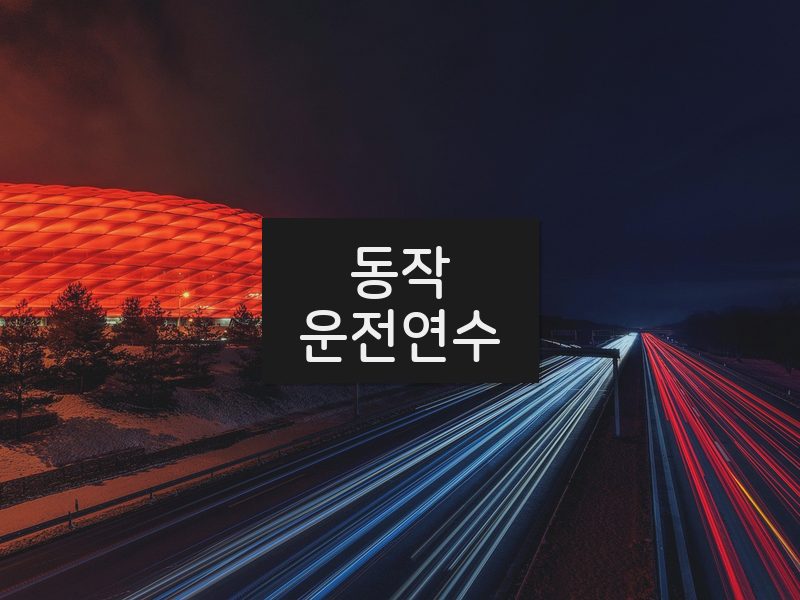 동작운전연수 후기