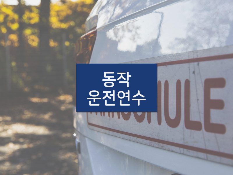 동작운전연수 후기