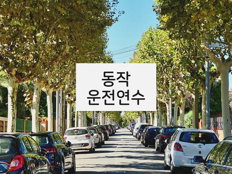 동작운전연수 후기