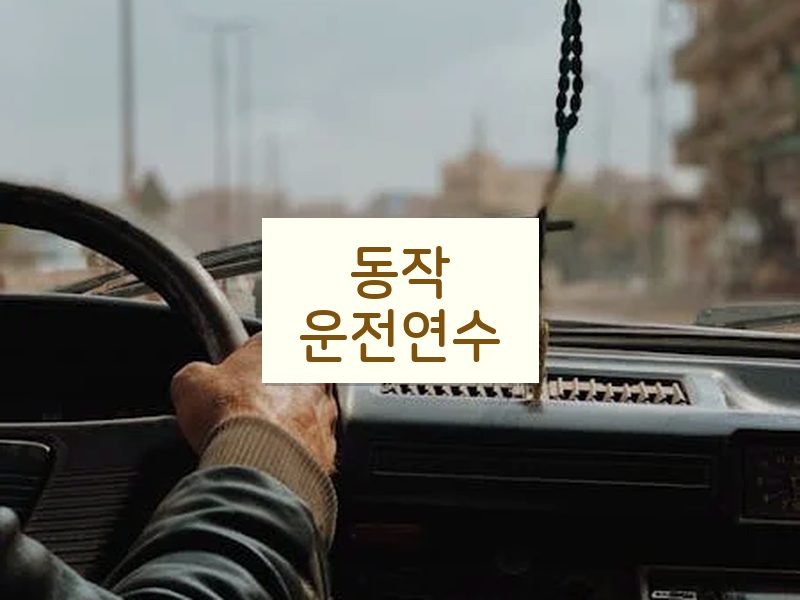 동작운전연수 후기