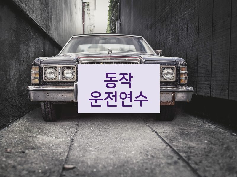 동작운전연수 후기
