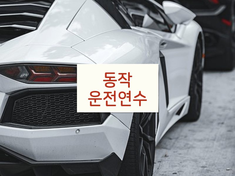동작운전연수 후기