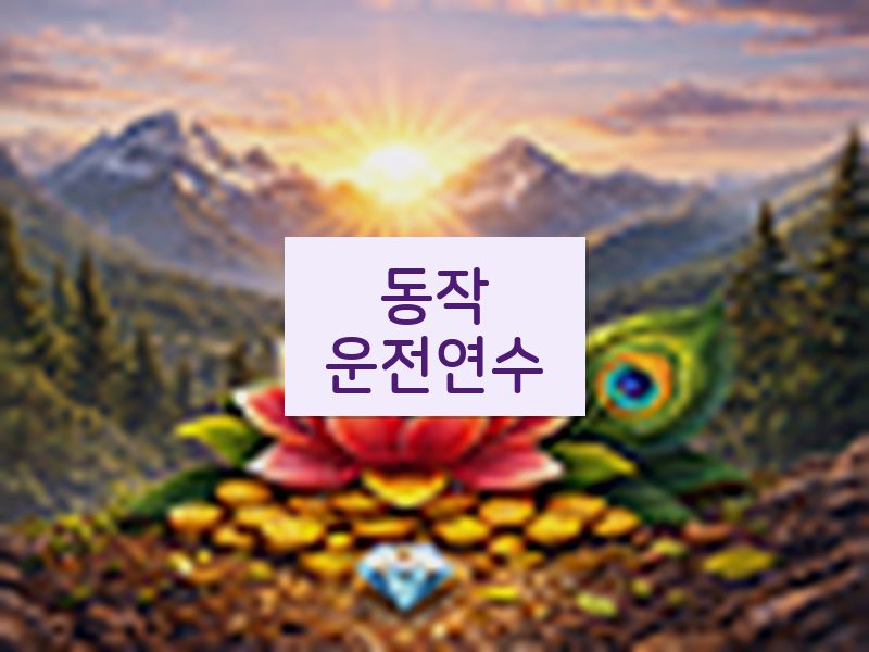 동작운전연수 후기