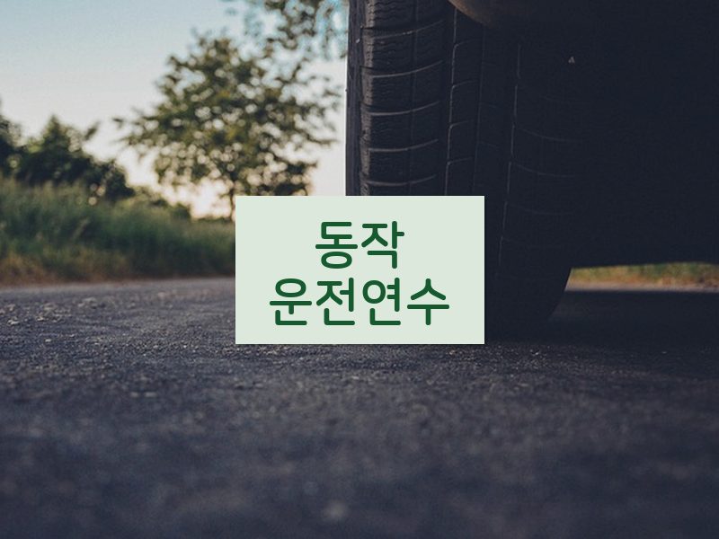 동작운전연수 후기