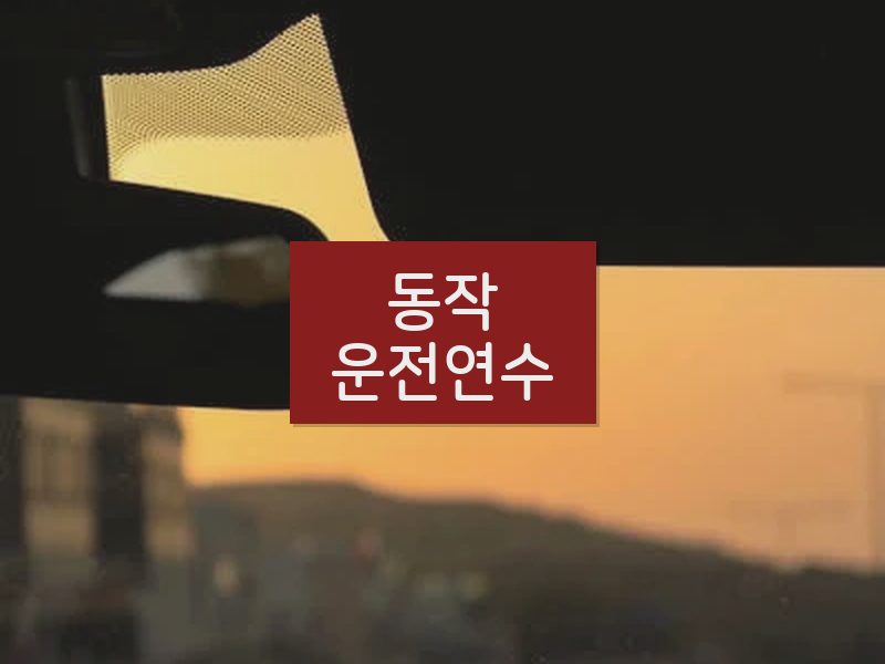 동작운전연수 후기