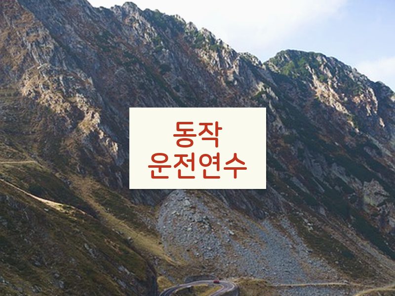 동작운전연수 후기