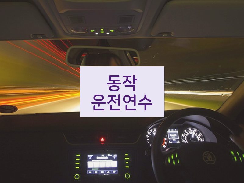 동작운전연수 후기