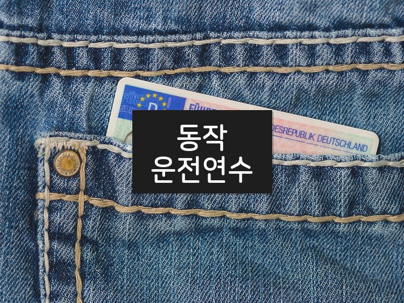 동작운전연수 후기