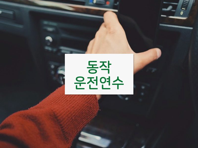 동작운전연수 후기