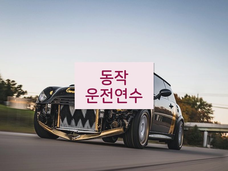 동작운전연수 후기