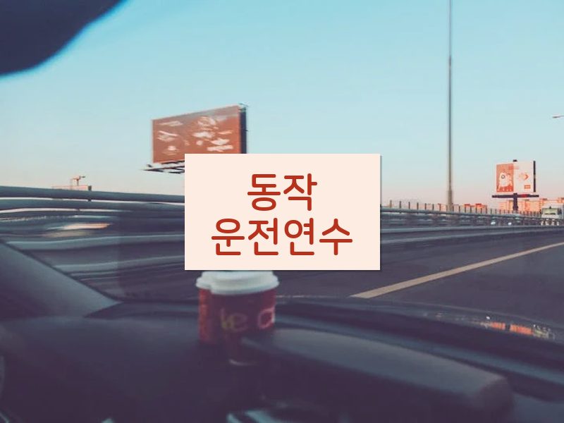 동작운전연수 후기