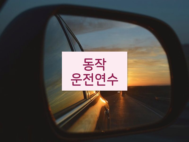 동작운전연수 후기